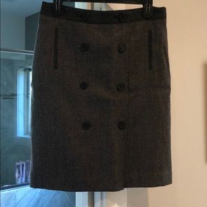 Short lined wool skirt